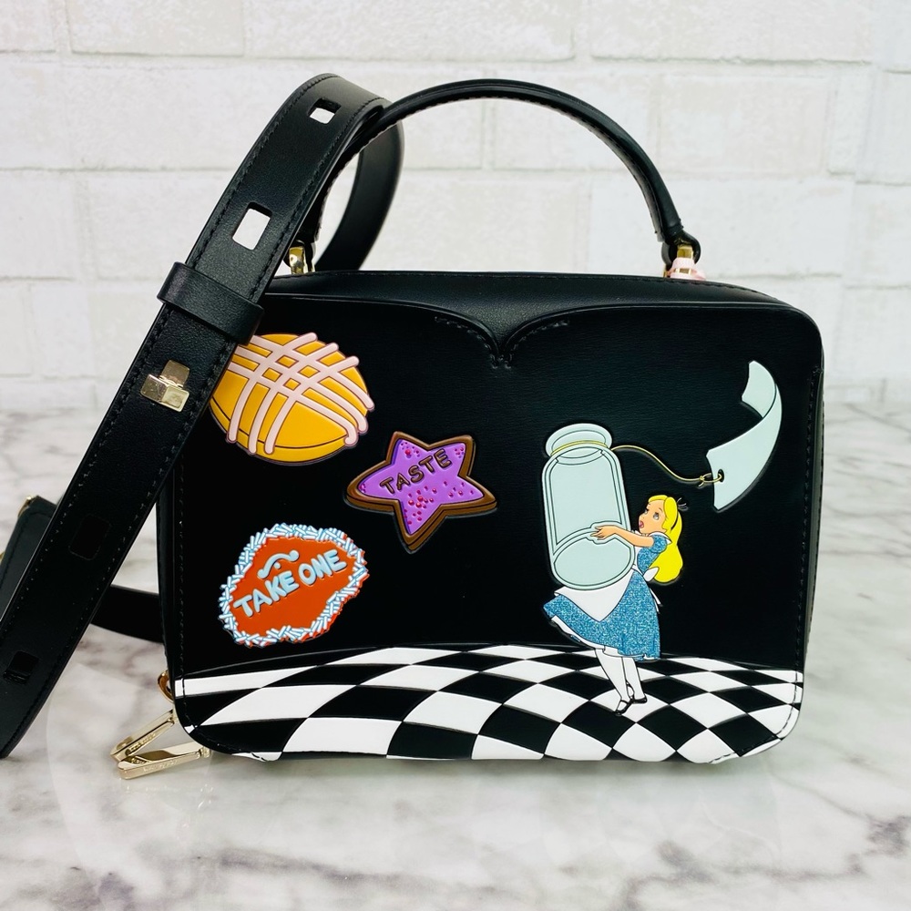 Kate Spade Black Satchel Alice in Wonderland